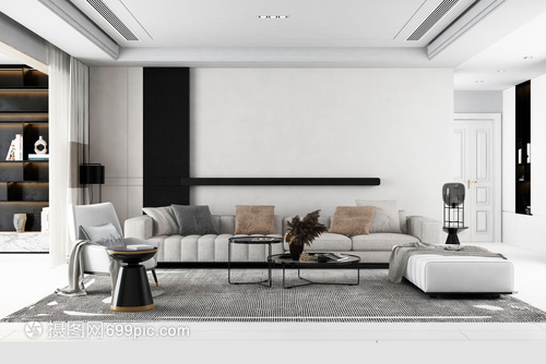 純凈美學(xué) 北歐簡(jiǎn)約客廳與化妝品收納的和諧共生